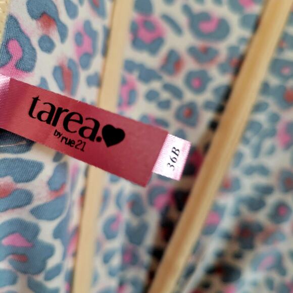 Y2K Rue 21 Tarea Push-Up Bra 36B – Pink Leopard Coquette Glam Grunge - Picture 10 of 10